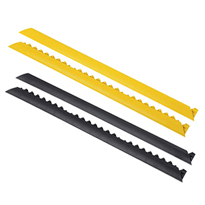 Eckverbindung für Arbeitsplatz-Fliese mit Verbindungsöffnung, Farbe gelb, LxB 1000x60 mm