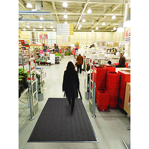 Schmutzfangmatte mit antistatischen Polypropylenfasern auf Vinylrücken, BxT 1800x1200 mm, anthrazit