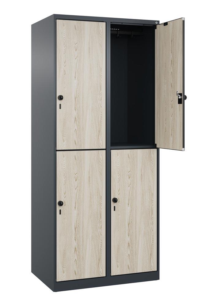 Fächerschrank, doppelstöckig, bodenstehend