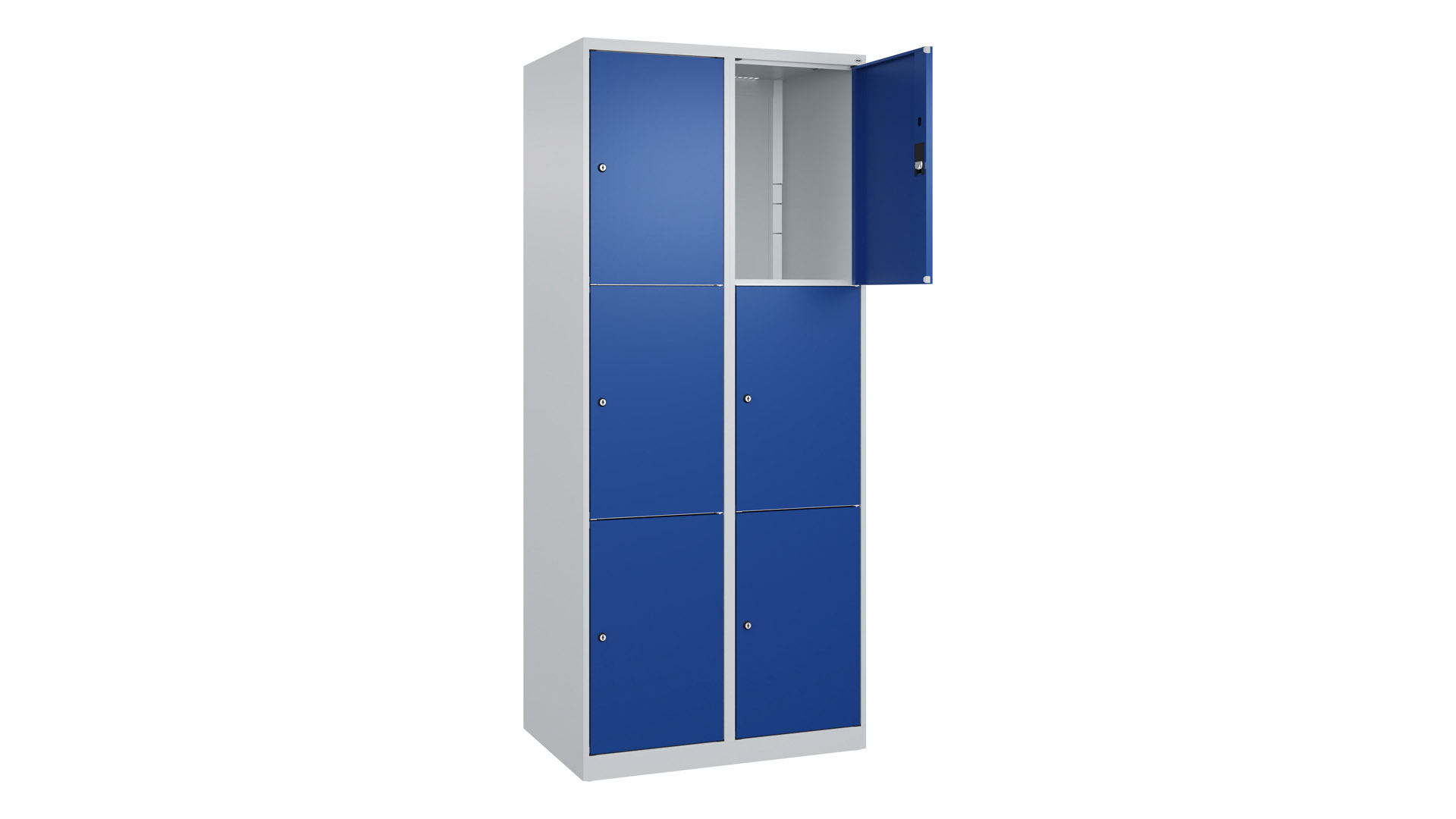 Fächerschrank, Breite 80 cm, Höhe 185 cm, Tiefe 50 cm, 6 Fächer
