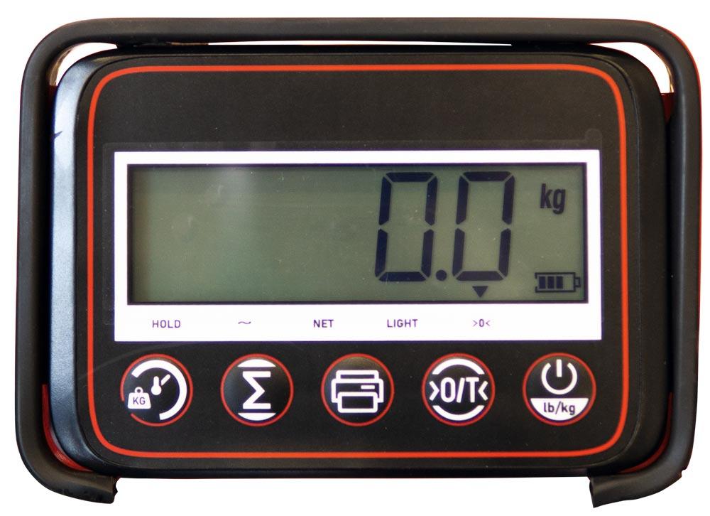 Hubwagen mit elektrischem Fahrantrieb und Waage, Traglast 2000 kg, Gabellänge 1150 mm, Bereifung Polyurethan
