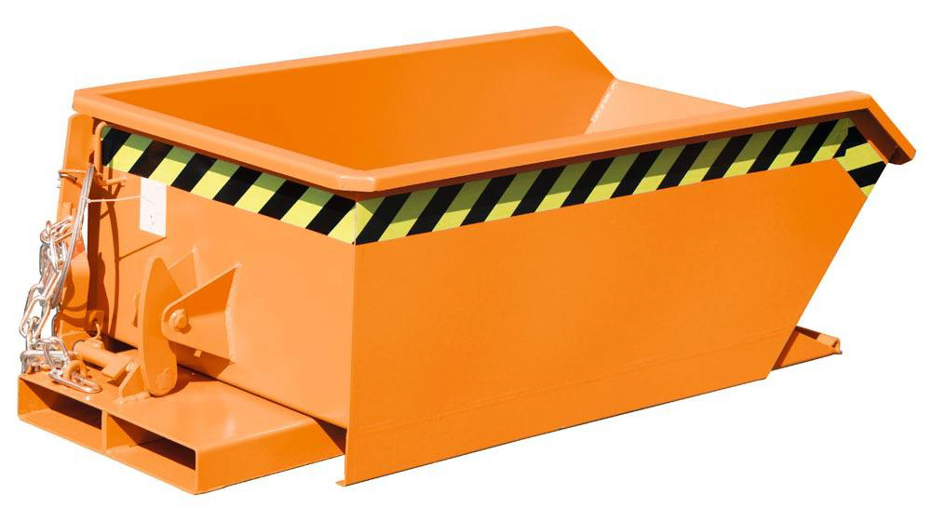 Kippbehälter - niedrig - Volumen 230 l - Tragkraft 750 kg - 450 x 680 x 1.385 mm (HxBxT) - gelborange