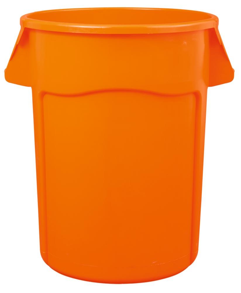 Kunststofftonne, PE, Volumen 166,5 l Durchm.xHöhe 610x800 mm, Farbe orange