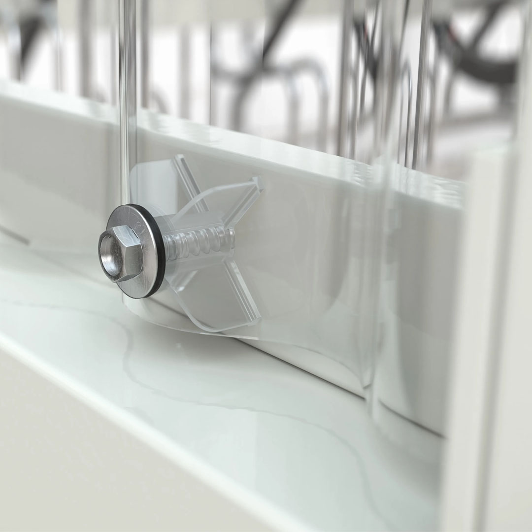 Raucherunterstand, Flachdach, für 2-3 Personen, grauweiß, Stahl/PVC, 2.360 x 1.720 x 1.580 mm (HxBxT), Bausatz