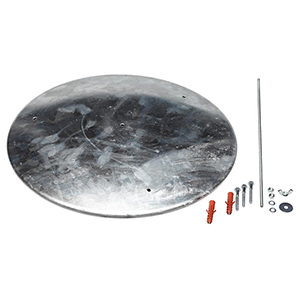 Bodenronde zu Standascher, aus Stahlblech, verzinkt