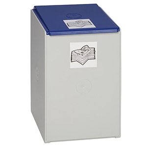 Kunststoff-Container, Volumen 60 l, 1-fach, lichtgrau, ohne Deckel, BxTxH 360x405x570 mm