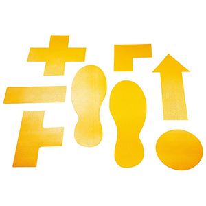 Bodenmarkierung, selbstklebend, Punkt-Form, Durchm. 100 mm, Farbe gelb, VE 20 Stück