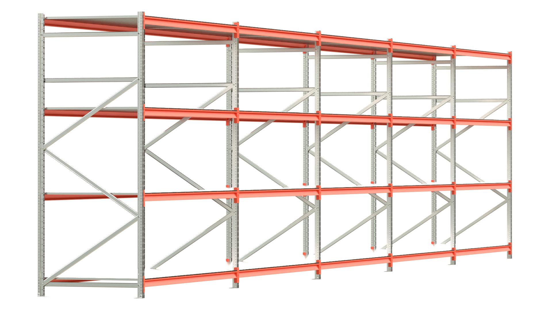 Weitspannregal EMMA - Höhe: 250 cm - Fachbreite: 225 cm - Tiefe: 100 cm - Set