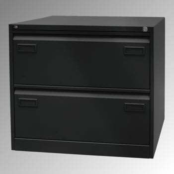 Bisley Light Hängeregisterschrank - 2 Schubladen - doppelbahnig - Farbe schwarz