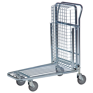 Einkaufswagen verzinkt, 1 Korb + 1 Gitterboden, BxTxH 870x530x1010 mm, Traglast 300 kg