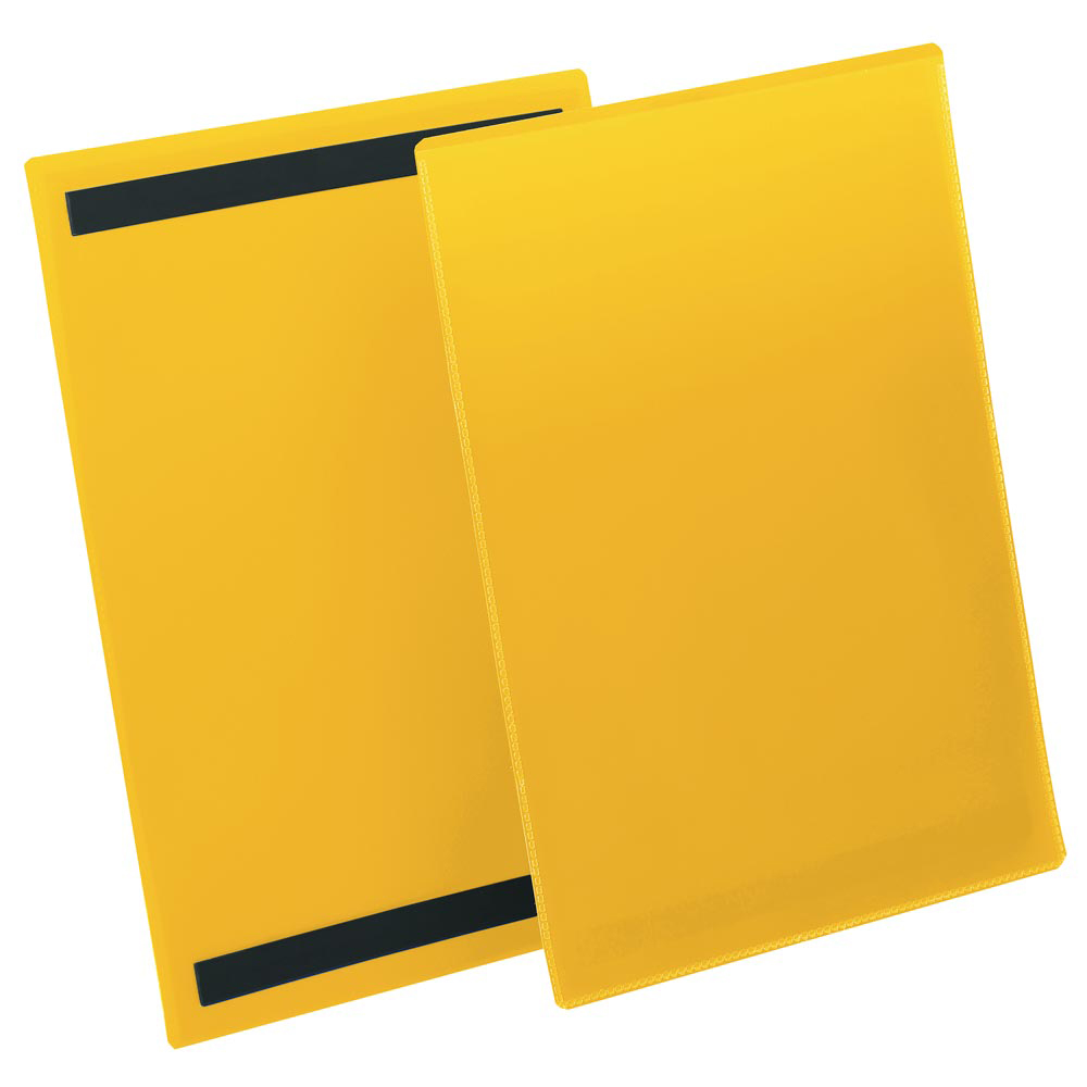 Magnetische Kennzeichnungstasche, gelb,  A5 quer, BxH 210x148 mm, VE 50 Stück