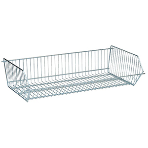 Gitterkorb für Kleinteileregale, inkl. 4 Fachbödenträger, BxTxH 986x530x240 mm