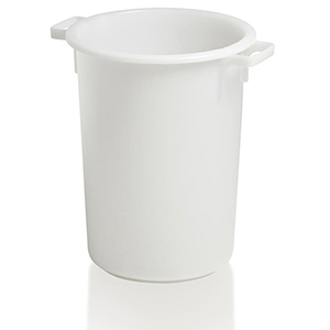 Kunststoff-Tonne, HDPE, natur-weiß, Volumen 50 l, Gewicht 2,0 kg, Durchm.xHöhe 420x540 mm