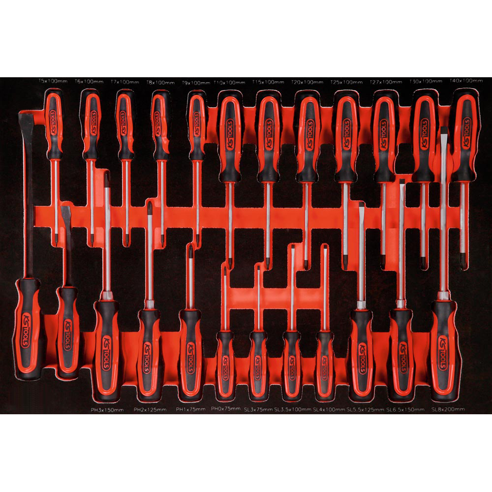 Werkstattwagen, 8 Schubladen, bestücktBxTxH 845x516x1023 mm, 262 Werkzeuge