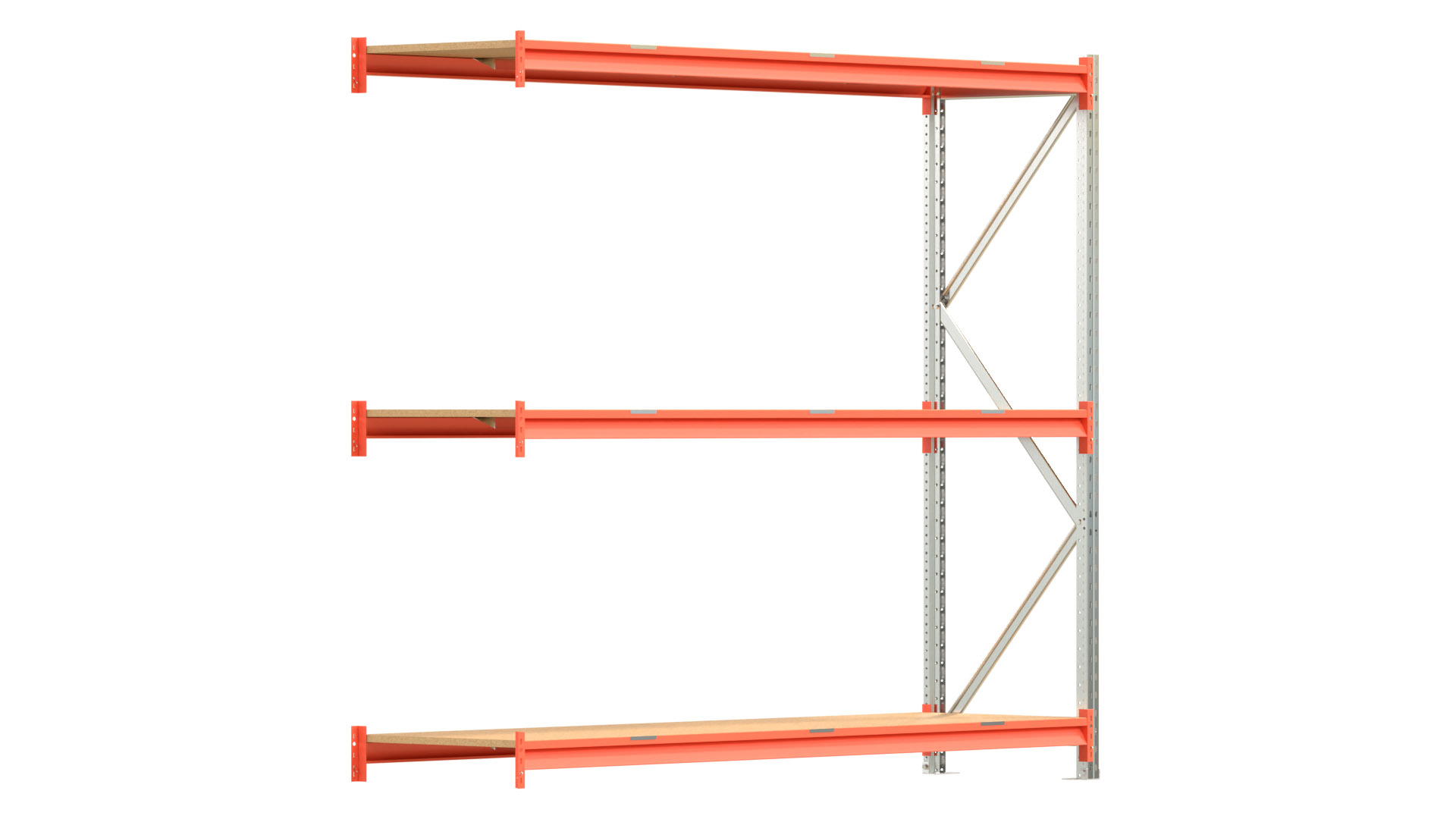 Weitspannregal EMMA - Höhe: 200 cm - Fachbreite: 225 cm - Tiefe: 60 cm - Anbaufeld