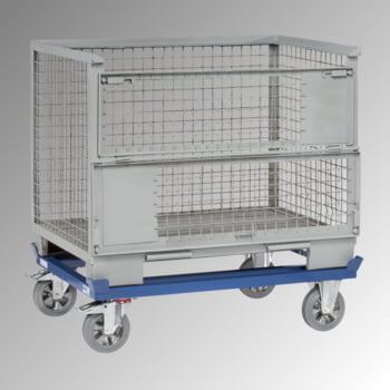 Fetra Palettenfahrgestell - Tragkraft 1.200 kg - 329 x 855 x 1.255 mm (HxBxT) - Vollgummi Rollen