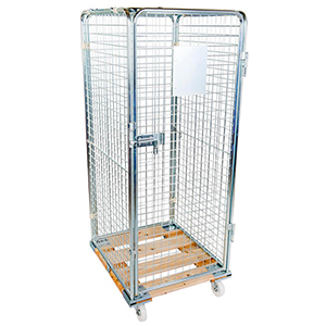Rollbox mit Drahtgitterwänden