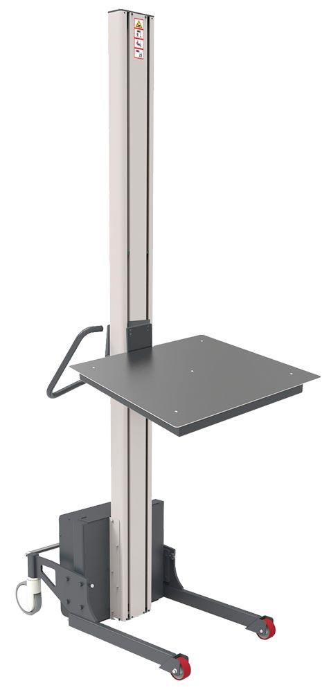 Plattformlift, Elektrolift, Traglast 60 kg, Hubbereich 94-965 mm, Kunststoff-Plattform BxT 500x500 mm