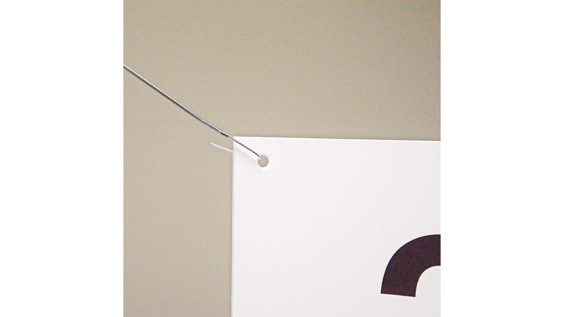 Befestigungsmaterial für Gangschilder, Stahlspiralfedern, 200 mm lang, 2 mm stark, zum Abhängen von Plakaten, Plakatrahmen, etc., VE 50 Stück