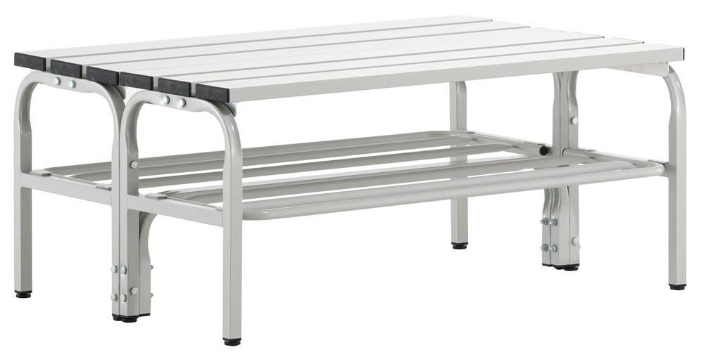 Garderobenbank, doppelseitig, Breite 101,5 cm, Höhe 45 cm, Tiefe 70 cm