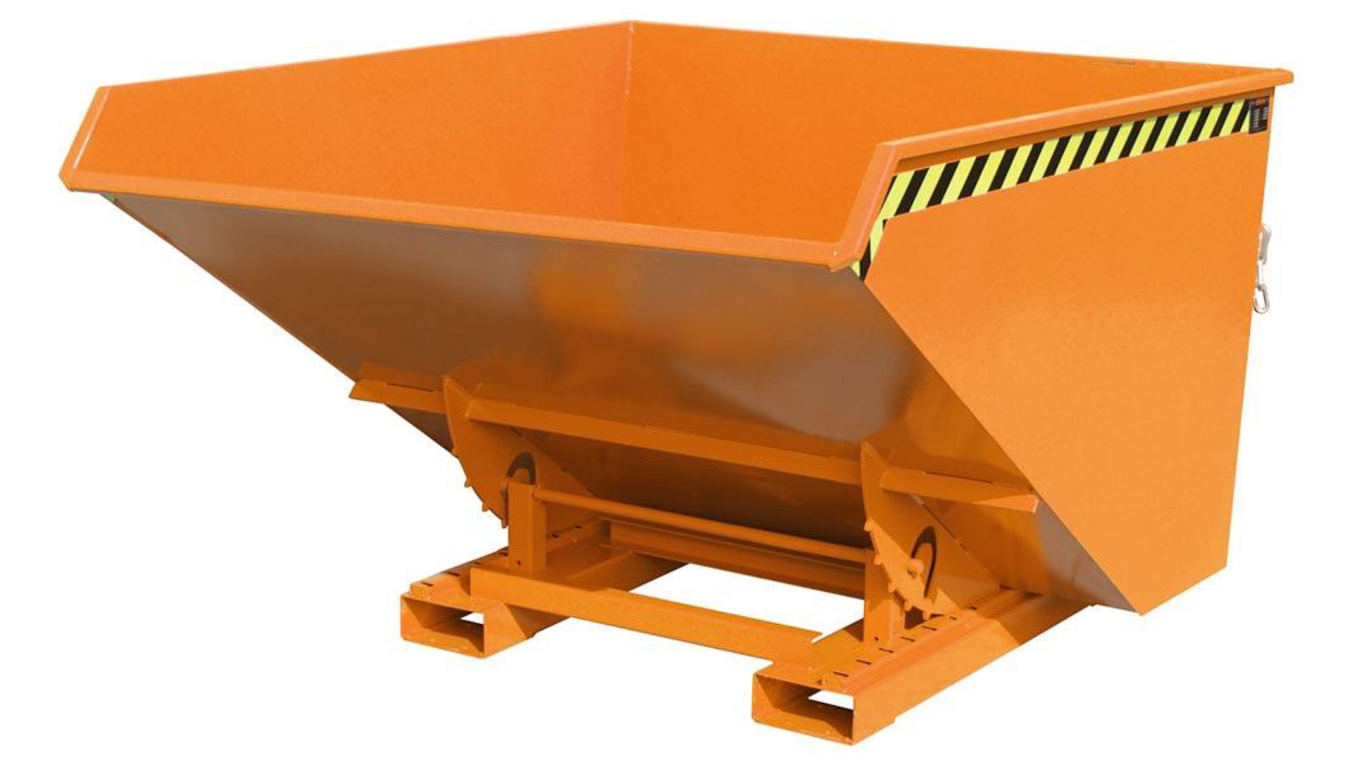 Kippbehälter - Abrollsystem - Volumen 1.700 l - Traglast 1.500 kg - 1.095 x 1.570 x 1.720 mm (HxBxT) - gelborange (RAL 2000)