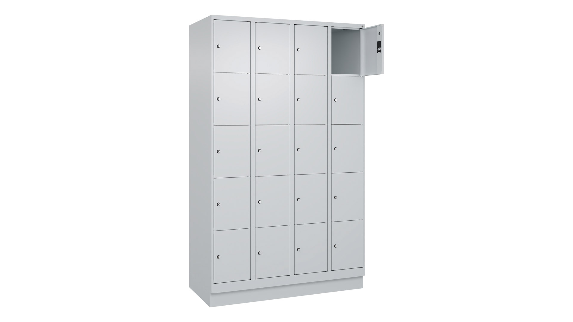 Fächerschrank, Breite 120 cm, Höhe 195 cm, Tiefe 50 cm, 20 Fächer