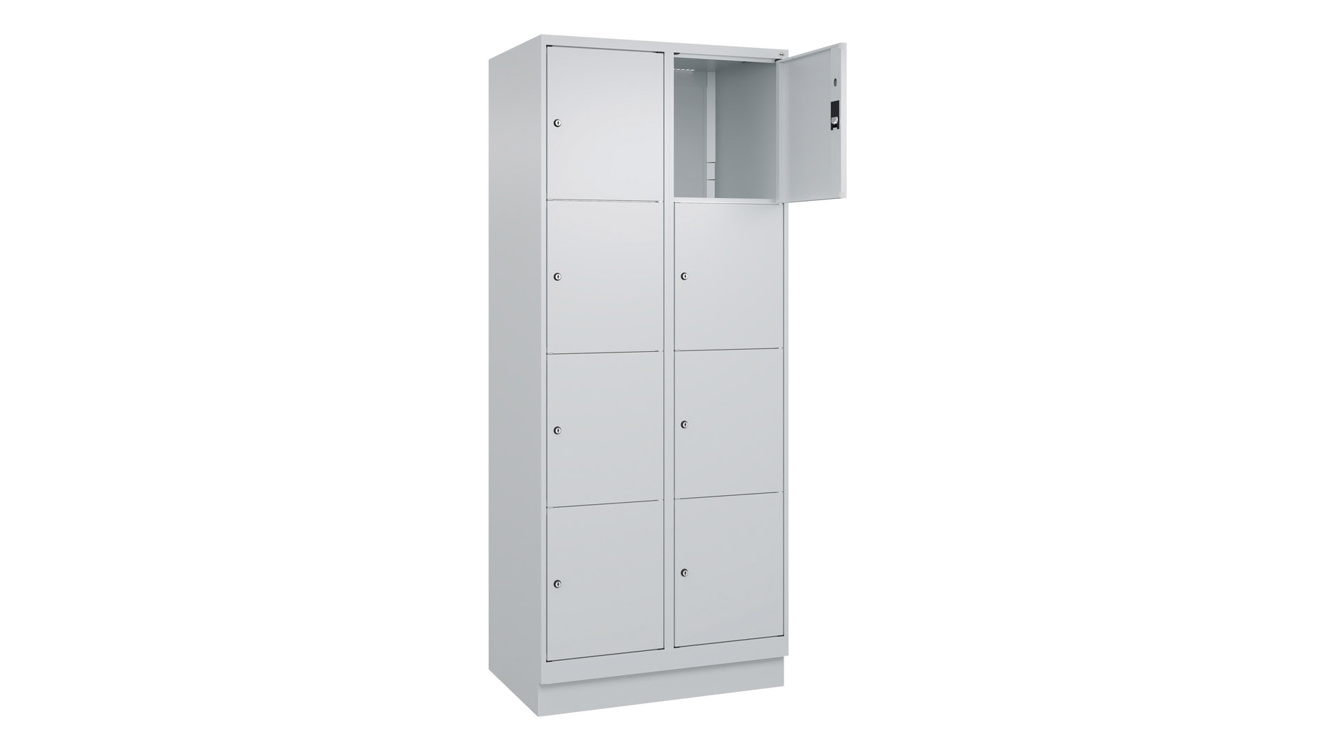 Fächerschrank, Breite 80 cm, Höhe 195 cm, Tiefe 50 cm, 8 Fächer