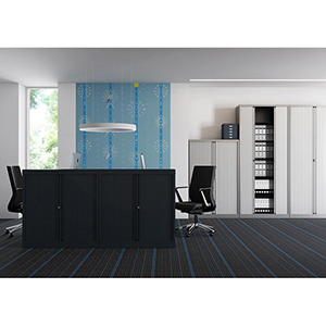 Rollladenschrank, BxTxH 1000x430x1980 mm, 4 Böden, 5 OH, schwarz