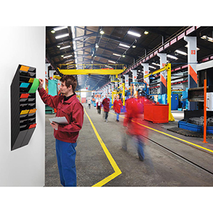 Prospektspender-Set, best. aus 12 Fächern A4 hoch, BxTxH 240x135x1115 mm, schwarz