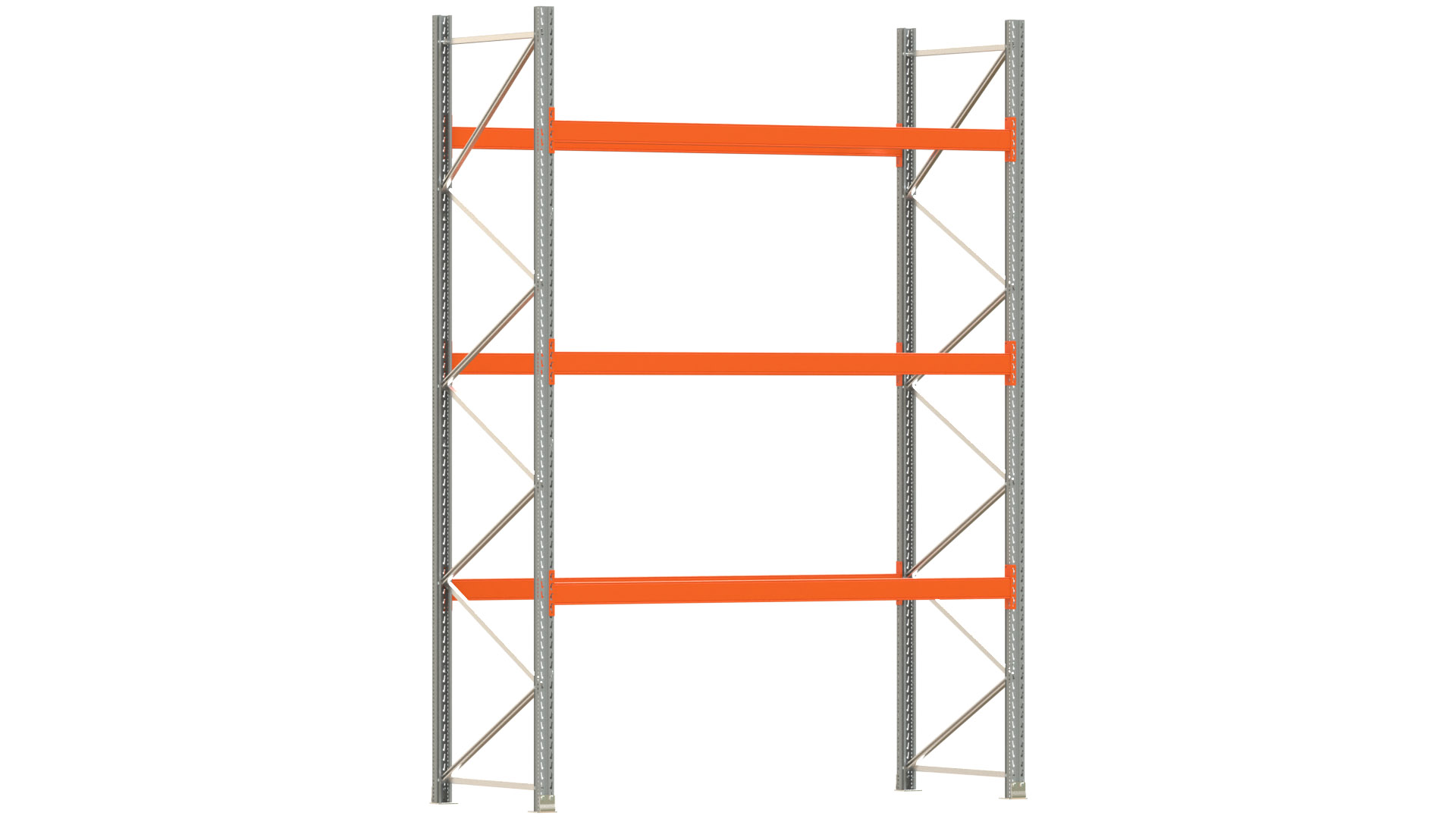 Palettenregal ARTUS - Breite 287 cm - Höhe 400 cm - Tiefe 110 cm - max. Fachlast 2100 kg - 12 Palettenplätze