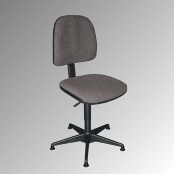 ESD Arbeitsstuhl - Bürostuhl - antistatisch - Sitzhöhe 420-550 mm - Polster anthrazit - große Rückenlehne - Stahl Fußkreuz mit Gleitern