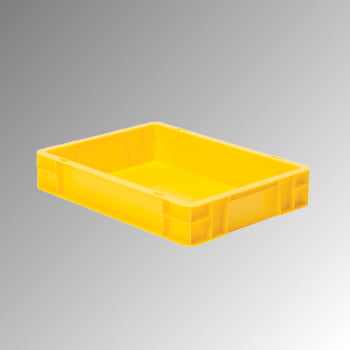 Eurobox - Eurokasten - Volumen 7 l - Boden geschlossen, Wände durchbrochen - 75 x 300 x 400 mm (HxBxT) - VE 4 Stk. - GRAU  (Beispielabbildung in gelb)