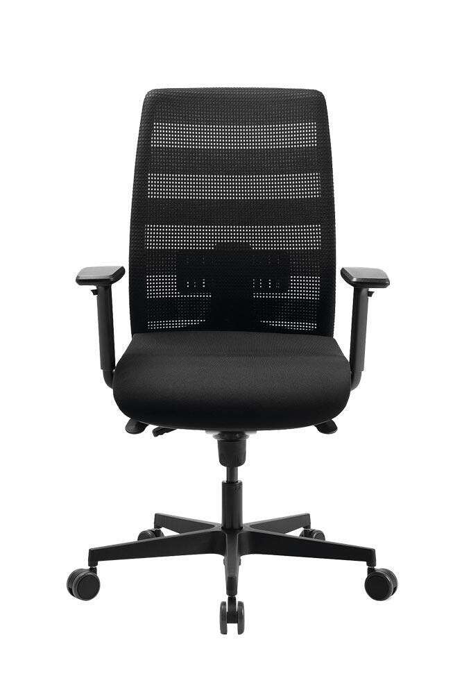 Bürodrehstuhl Netzrücken - BxTxH 480x440-450x420-540 mm - schwarz