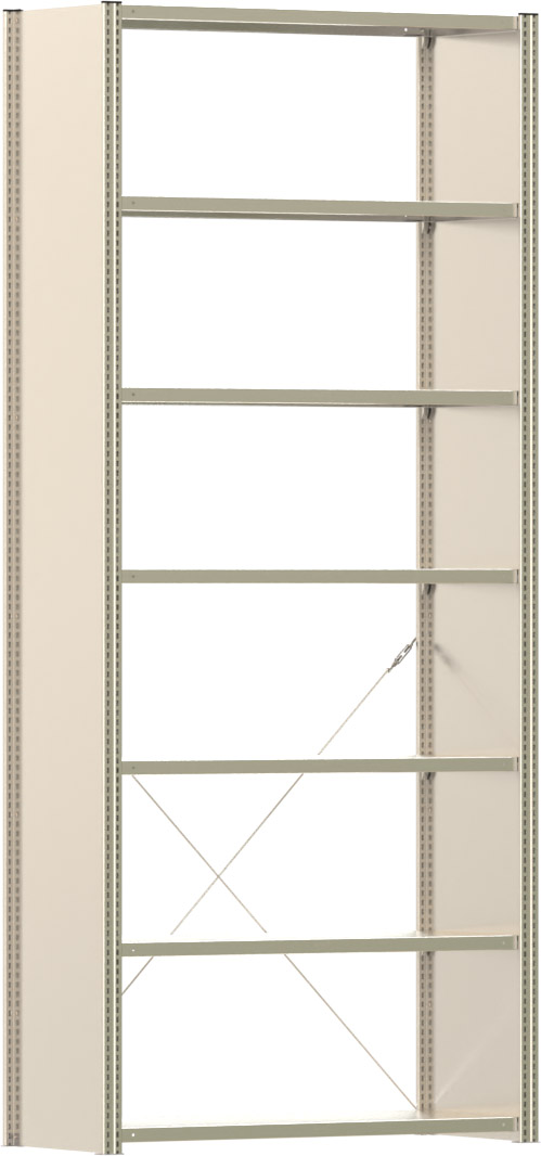 Fachbodenregal BERT - Breite: 128,5 cm - Tiefe: 50 cm - Höhe: 300 cm - 7 Böden - Grundregal