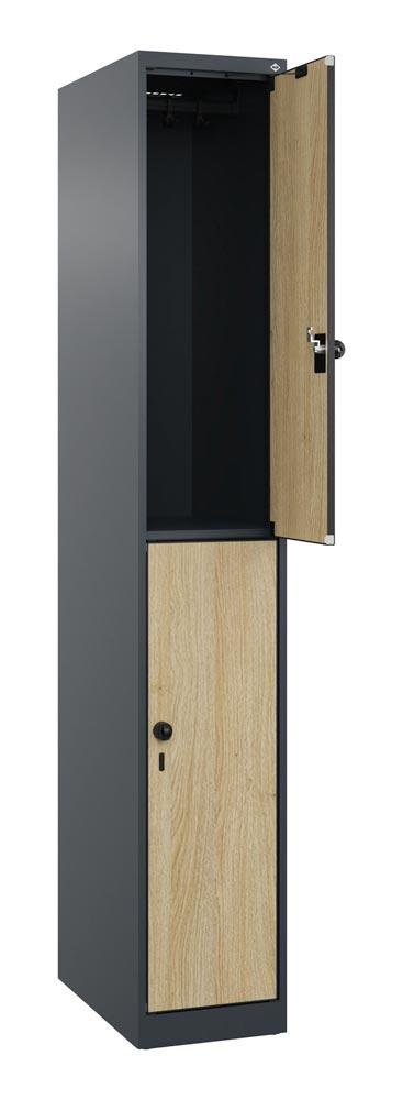 Fächerschrank, doppelstöckig, bodenstehend