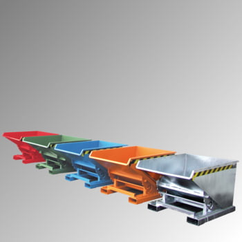 Kippbehälter - Abrollsystem - Volumen 2.100 l - Traglast 1.500 kg - 1.095 x 1.870 x 1.720 mm (HxBxT) - feuerrot (RAL 3000)