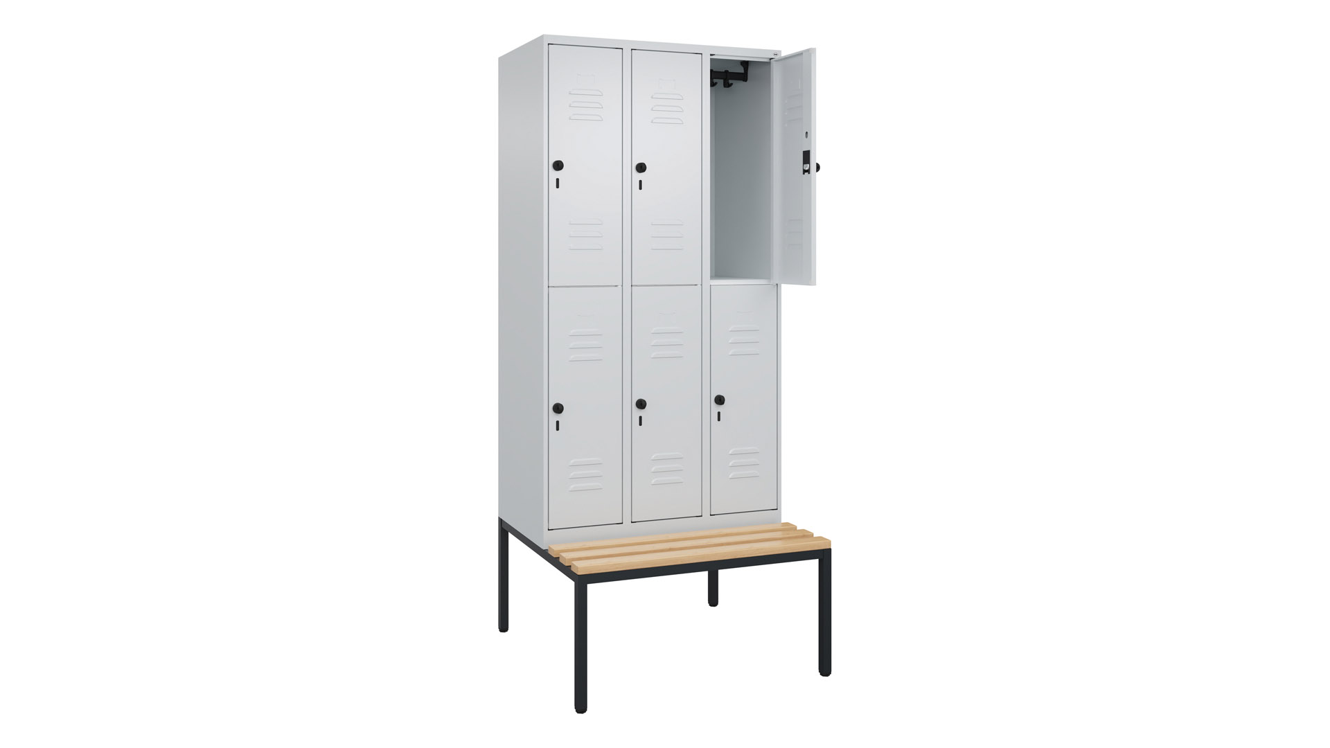 Fächerschrank, Breite 90 cm, Höhe 212 cm, Tiefe 50 cm,  Fächer