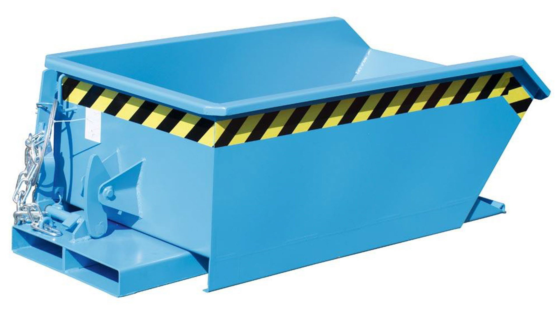 Kippbehälter - niedrig - Volumen 230 l - Tragkraft 750 kg - 450 x 680 x 1.385 mm (HxBxT) - lichtblau