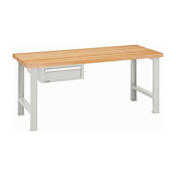 Werkbank - 0,6 t - (HxBxT) 840 x 1.500 x 750 mm - 1 Schublade - grau