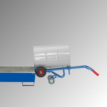 Fetra - Fasskarre für 200 l Fässer - 300 kg Traglast - 2 Stützräder - Vollgummibereifung