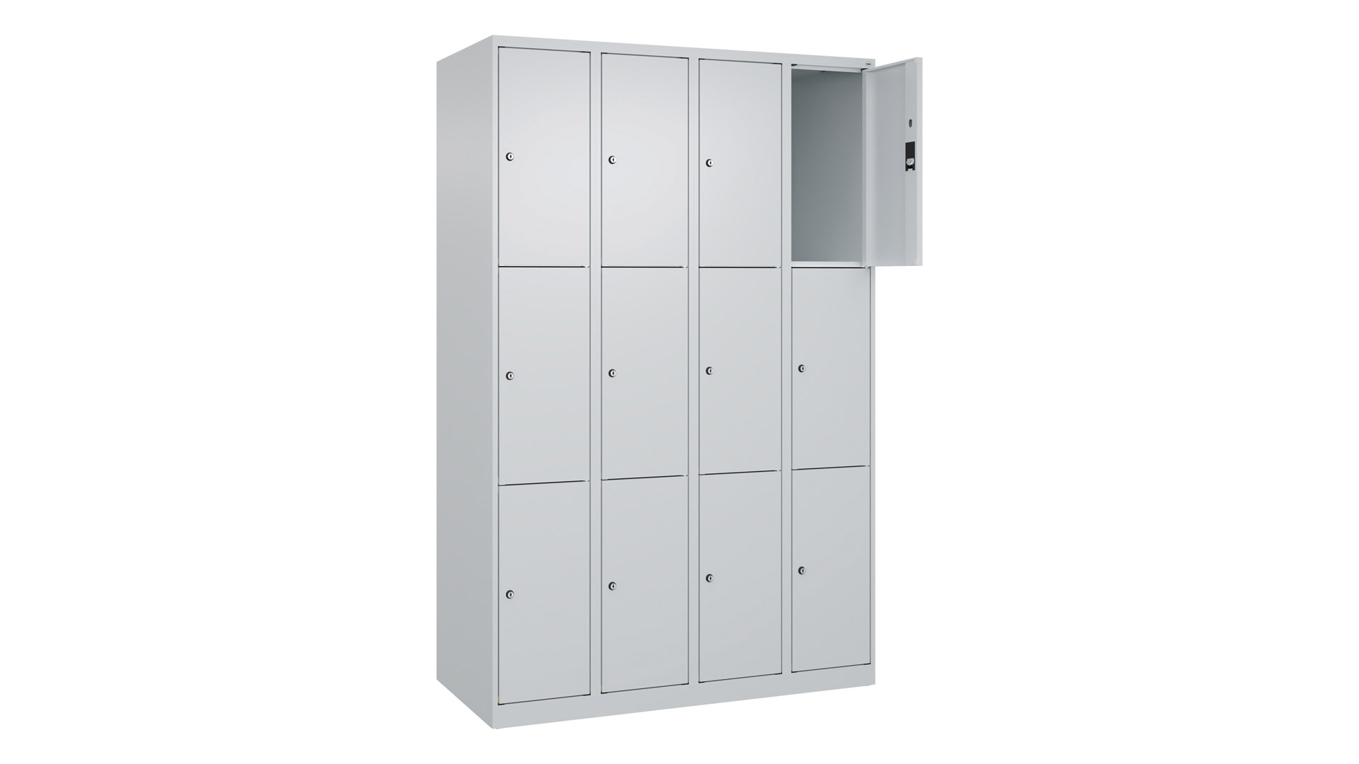 Fächerschrank, Breite 120 cm, Höhe 185 cm, Tiefe 50 cm, 12 Fächer