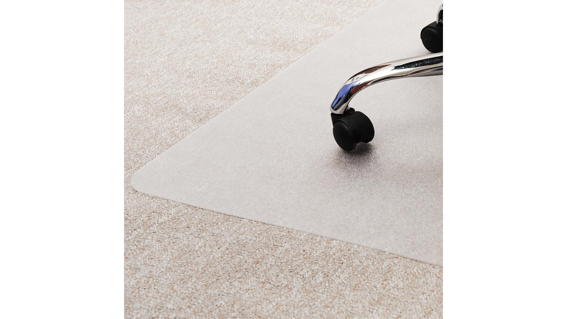 Bodenschutzmatte aus Polycarbonat für niederflorige Teppichböden, transparent, rechteckig, LxB 1200x900 mm