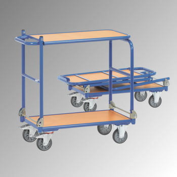 Fetra - Tischwagen klappbar - Tragkraft 250 kg - Ladefläche 450 x 720 mm (BxT) - Tischplatte - blau