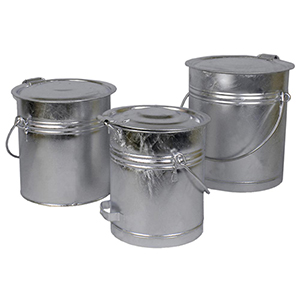 Mülleimer, Scharnierdeckel, Vol. 20 l, Durchm.H 295x360 mm, feuerverzinkt