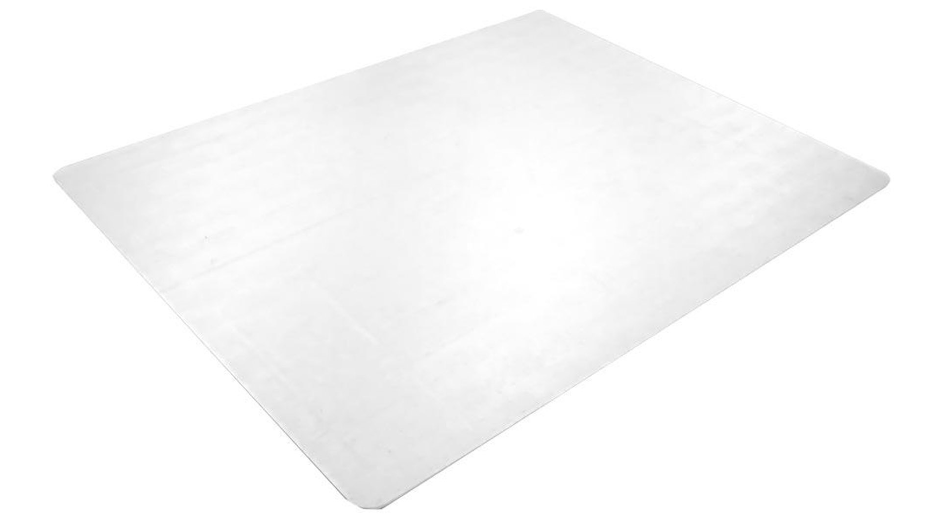 Bodenschutzmatte aus Polycarbonat für niederflorige Teppichböden, transparent, rechteckig, LxB 1200x900 mm