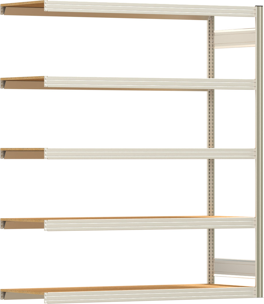 Fachbodenregal BERT - Breite: 169,5 cm - Tiefe: 60 cm - Höhe: 200 cm - 5 Böden - Anbauregal