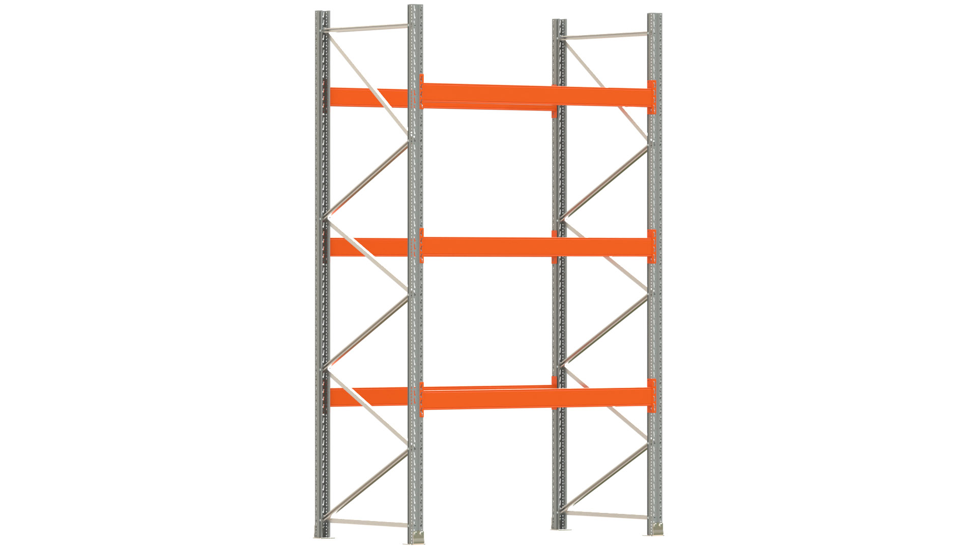 Palettenregal ARTUS - Breite 207 cm - Höhe 350 cm - Tiefe 110 cm - Fachlast 2000 kg - 8 Palettenstellplätze