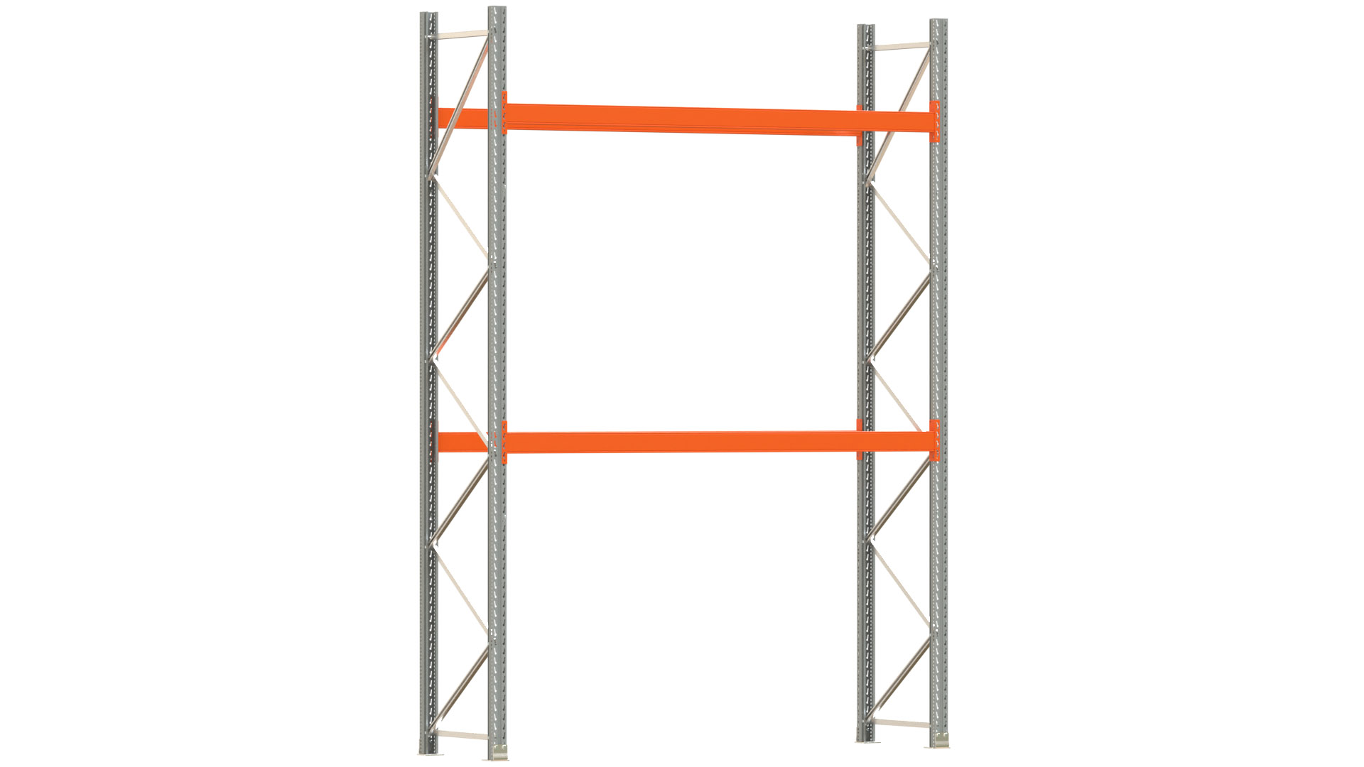 Palettenregal ARTUS - Breite 287 cm - Höhe 400 cm - Tiefe 80 cm - Fachlast 2000 kg - 6 Palettenstellplätze