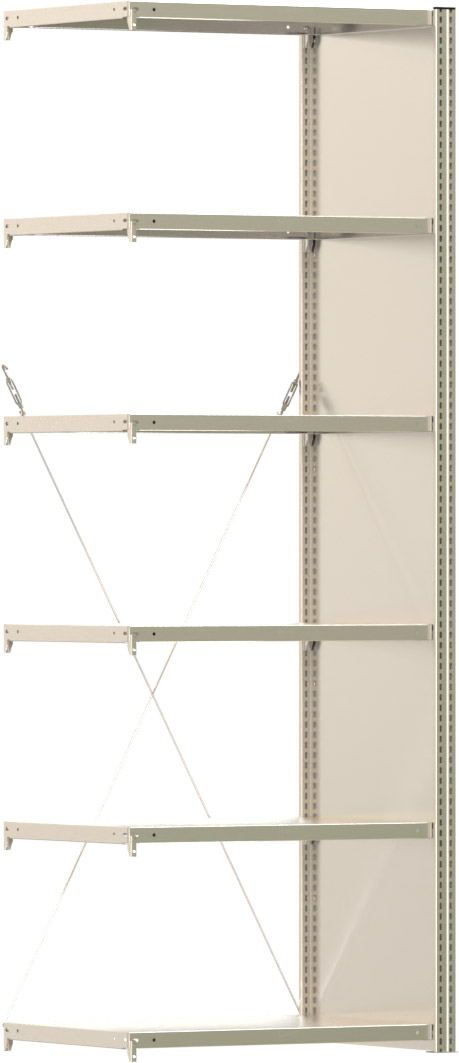 Fachbodenregal BERT - Breite: 87,5 cm - Tiefe: 60 cm - Höhe: 250 cm - 6 Böden - Anbauregal