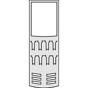 Prospektständer, Infosäule, zweiseitig nutzbar, zur Aufnahme von DIN A4 bis DIN A1  Wechselrahmen/Prospekthaltern, BxTxH 770x330x1850 mm, alusilber